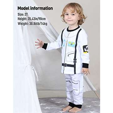 A&J DESIGN Toddler Boy Pajamas Set Astronaut Pjs Sleepwear Jammies 4T