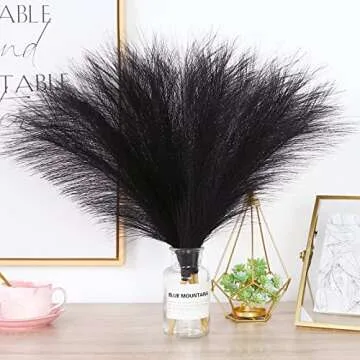 17” Artificial Black Pampas Grass Decor – 3 Piece Set