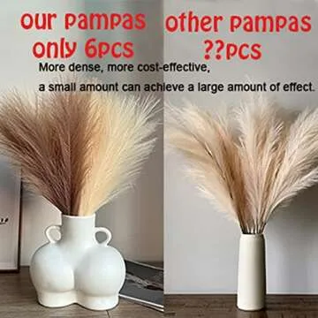 17” Artificial Black Pampas Grass Decor – 3 Piece Set