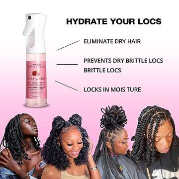 Orientfashion Rose Water Locs Moisturizing Spray 10 Fl Oz