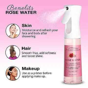 Orientfashion Rose Water Locs Moisturizing Spray 10 Fl Oz