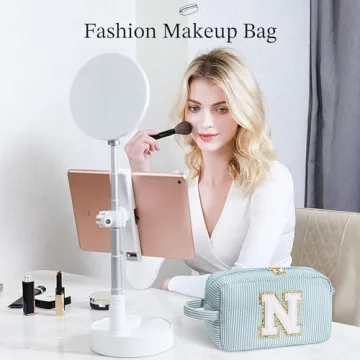 Personalized YOOLIFE Initial Makeup Bag for Women