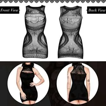 Geyoga 12 Pieces Women's Lingerie Smock Lingerie Swimsuits Coverup Sleepwear Dress for Women Favor (Black)