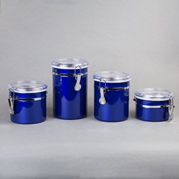 Creative Home 4-Piece Stainless Steel Kitchen Canister Set