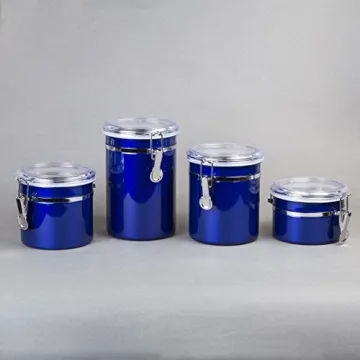 Creative Home 4-Piece Stainless Steel Kitchen Canister Set