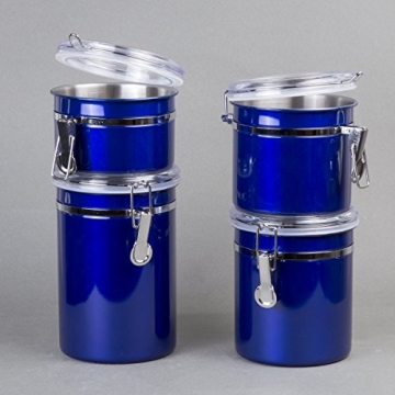 Creative Home 4-Piece Stainless Steel Kitchen Canister Set