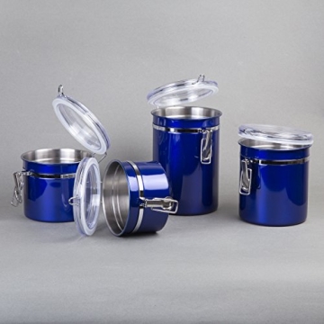 Creative Home 4-Piece Stainless Steel Kitchen Canister Set