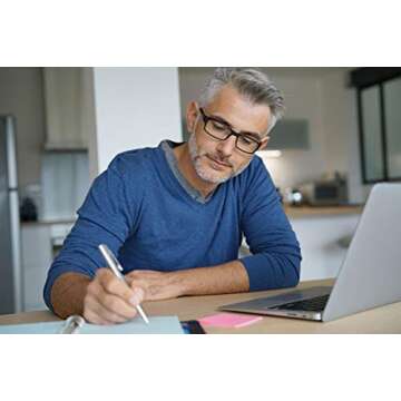 Boost Eyewear 6 Pack Reading Glasses, Traditional Black Frames, for Men and Women, with Comfort Spri...