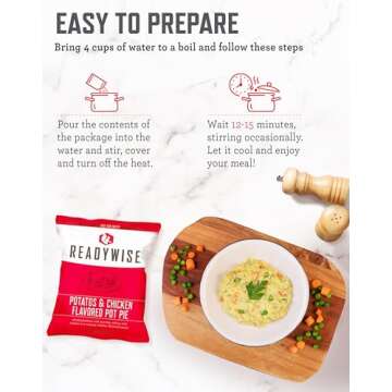 READYWISE - Gluten Free Bucket, 84 Servings, Emergency, MRE Meal Food Supply, Premade, Freeze Dried ...