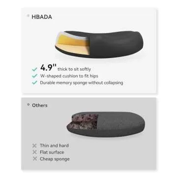 Hbada Office Desk Chair with Flip-Up Armrests and Cushion