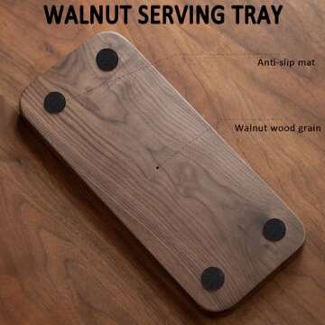 Muso Walnut Serving Tray - Elegant & Eco-Friendly Platter