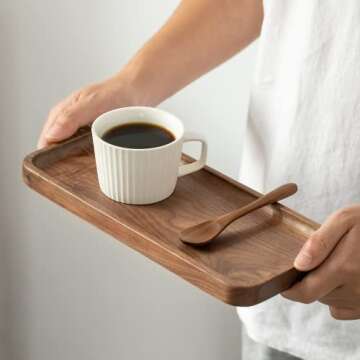 Muso Walnut Serving Tray - Elegant & Eco-Friendly Platter