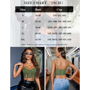 Avidlove Lace Bralette Underwire Camisoles for Women