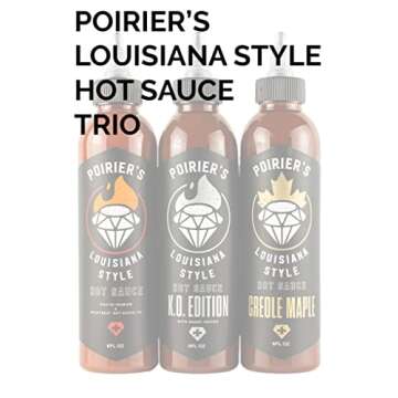 Dustin Poirier's Louisiana Style Hot Sauce Trio by Heartbeat, Fiery Trifecta Made with Natural Ingre...