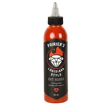 Dustin Poirier's Louisiana Style Hot Sauce Trio by Heartbeat, Fiery Trifecta Made with Natural Ingredients: The Original Louisiana Style, Smoky Sweet Creole Maple and Spicer K.O. Edition, 5 fl oz Bottles (3-Pack)