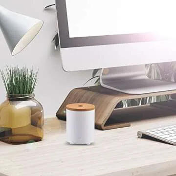Essential Oil Diffuser, AromaAllure Waterless Portable Mini Oil Diffuser for Car, Office and Closet