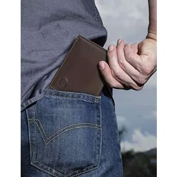 Timberland Men's Blix Slimfold Leather Wallet, Brown, One Size