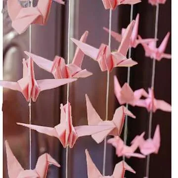 TOTIEJFJ Paper Crane Garlands for Baby Shower & Weddings