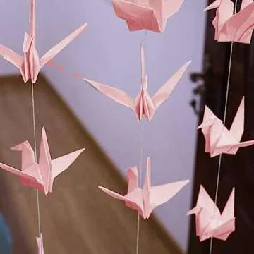 TOTIEJFJ Paper Crane Garlands for Baby Shower & Weddings