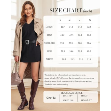 VAFOLY Women’s Trendy Casual V Neck Knit Dress for 2024