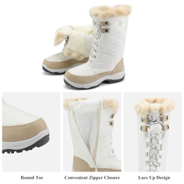 DREAM PAIRS Women's Winter Snow Boots - Stylish & Warm