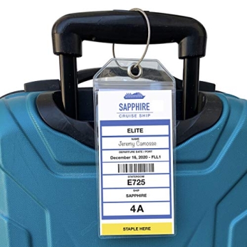 Waterproof Princess Cruise Luggage Tag Holders 4 Pack