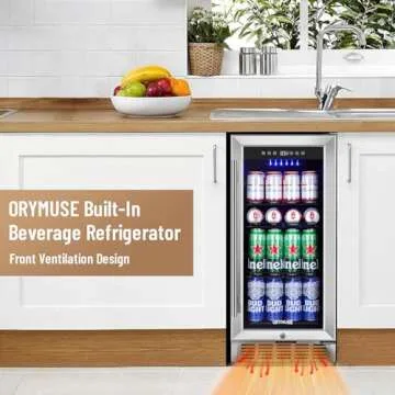 ORYMUSE 15'' Beverage Refrigerator - Stylish Cooling Solution