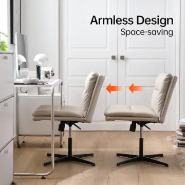 EMIAH Armless Office Chair Ergonomic Adjustable Comfort