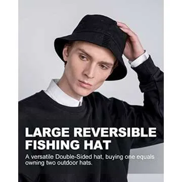 Zylioo X-Large Double Side Bucket Hat for Outdoor Fun