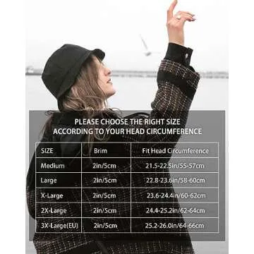 Zylioo X-Large Double Side Bucket Hat for Outdoor Fun