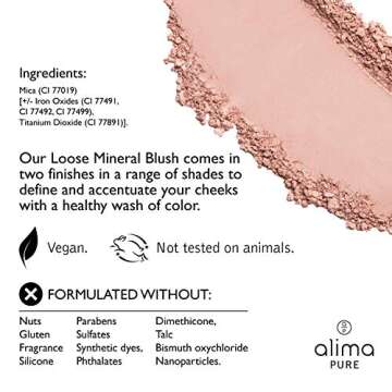 Alima Pure Vegan Loose Mineral Blush - Natural Cheek Tint