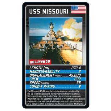 Battleships Top Trumps Card Game - Fun & Educational