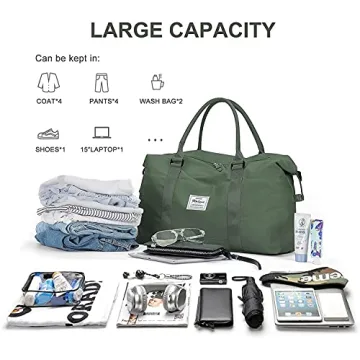 Stylish Waterproof Travel Duffel Bag with Wet Pocket