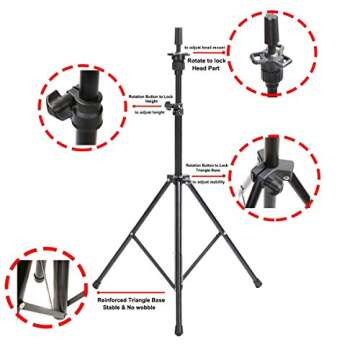 Kaleurrier Adjustable Tripod Stand Mannequin Head Holder for Cosmetology Hairdressing Training Head ...