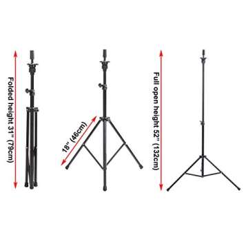 Kaleurrier Adjustable Tripod Stand Mannequin Head Holder for Cosmetology Hairdressing Training Head Practice Doll Head Canvas Head Wig head with Carry Bag