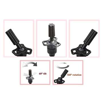 Kaleurrier Adjustable Tripod Stand Mannequin Head Holder for Cosmetology Hairdressing Training Head Practice Doll Head Canvas Head Wig head with Carry Bag