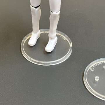 FIGURESLAB 30Pcs 37.5mm wide Round Clear Action Figure Display Stands Fit for 3.75” MODERN Star Wars / MODERN Gi Joe / Marvel Legends Figure toy