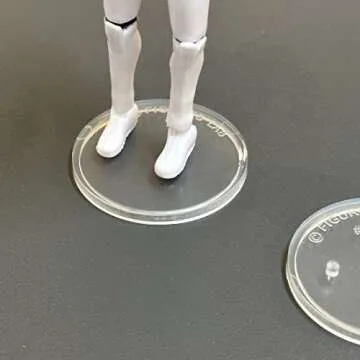 FIGURESLAB 30Pcs 37.5mm wide Round Clear Action Figure Display Stands Fit for 3.75” MODERN Star Wars / MODERN Gi Joe / Marvel Legends Figure toy
