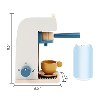 PairPear Kids Wooden Coffee Maker Espresso Machine Set