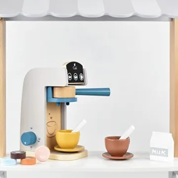 PairPear Kids Wooden Coffee Maker Espresso Machine Set