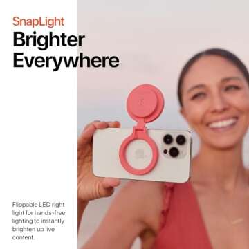 ShiftCam SnapLight LED Selfie Light - Adjustable & Magnetic
