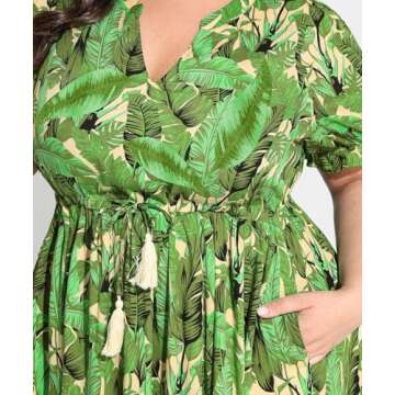 RITERA Plus Size Midi Dress for Women Stylish Comfort