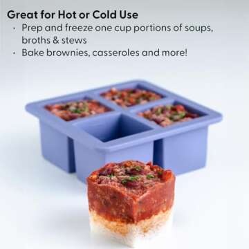 W&P Cup Cubes Freezer Tray - 4 Perfect Portions | BPA-Free