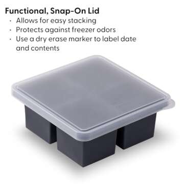 W&P Cup Cubes Freezer Tray - 4 Perfect Portions | BPA-Free