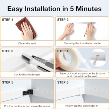 Delamu Cord Hider for Organized Cable Management