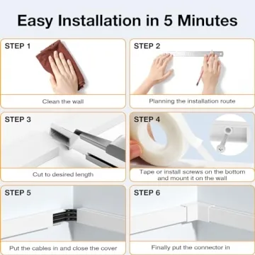 Delamu Cord Hider for Organized Cable Management