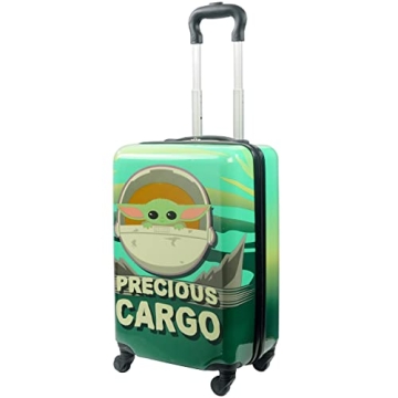 FUL Star Wars The Mandalorian Grogu Kids Rolling Luggage - Hardshell Carry-On with Wheels