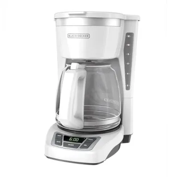 BLACK+DECKER 12-Cup Digital Coffee Maker, CM1160W, Programmable, Washable Basket Filter, Sneak-A-Cup...