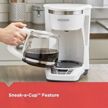 BLACK+DECKER 12-Cup Coffee Maker CM1160W with Timer