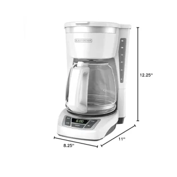 BLACK+DECKER 12-Cup Coffee Maker CM1160W with Timer